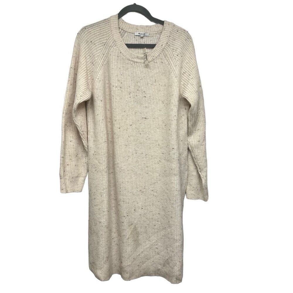 Madewell beige longβsleeve sweater dress size xl
